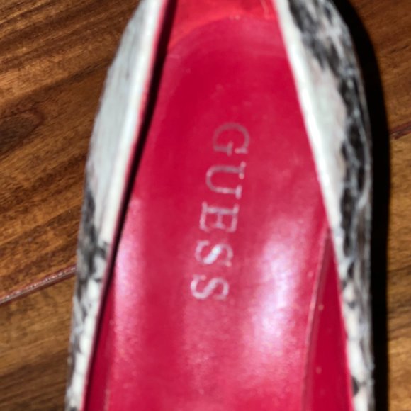 Guess Snake Print Buckle Heels - Picture 2 of 3
